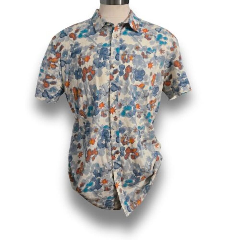 Quiksilver Men's Extra Large Big & Tall Short Sleeve Button-down Floral Shirt
